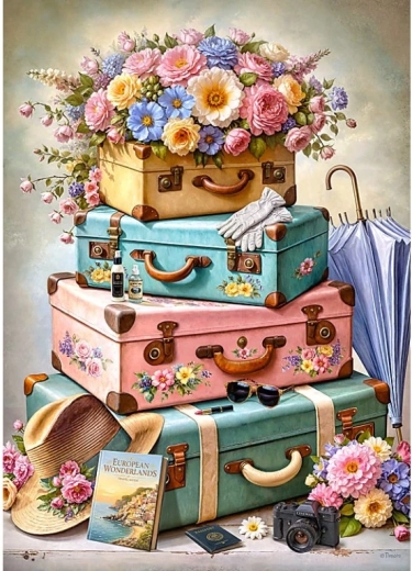 Cherry Pazzi puzzle Pripravljeni na odhod! 1000 koščkov