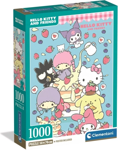 Clementoni puzzle Hello Kitty in prijatelji 1000 koščkov
