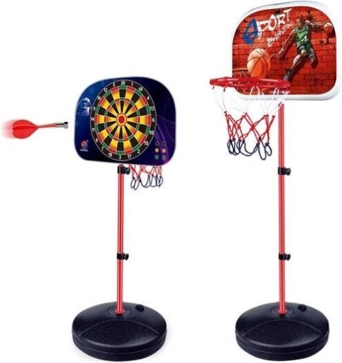 2 v 1: košarka in dart na enem stojalu