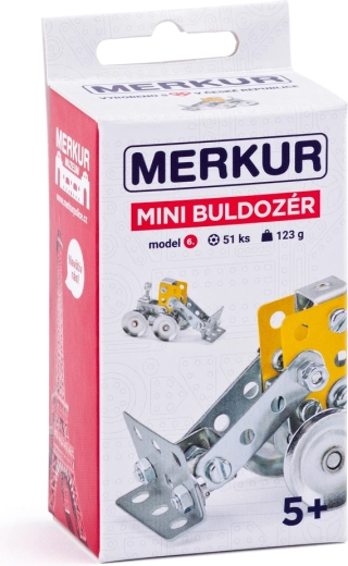 Merkur mini kovinska sestavljanka buldožer, 51 delov