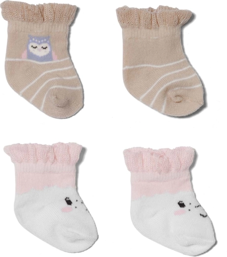 BABY born Sheep & Owl Socks (2 pairs) for 43 cm dolls