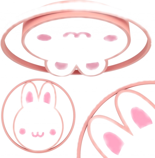 LED stropna svetilka za otroško sobo z daljinskim upravljalnikom Zajček