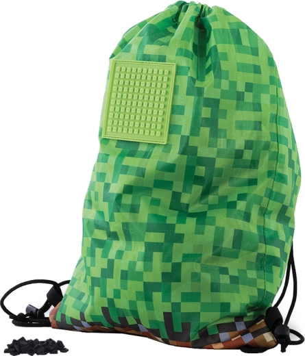PIXIE CREW vrečka za hrbet Minecraft zeleno-rjava