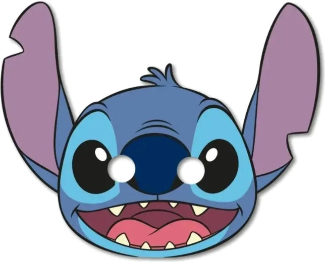 Carnival face mask Stitch and Angel - set of 6 pcs