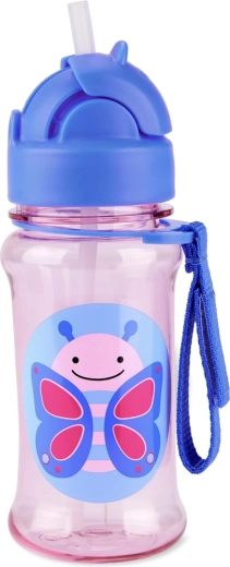 Skip Hop Zoo tritanova steklenička s slamico 355 ml Metuljček