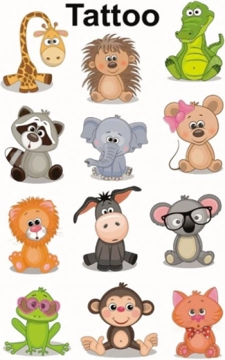 Temporary Tattoo Animals - 1 piece