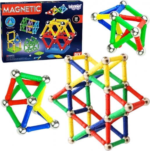 Woopie magnetne gradbene kocke 3D, 58 kosov