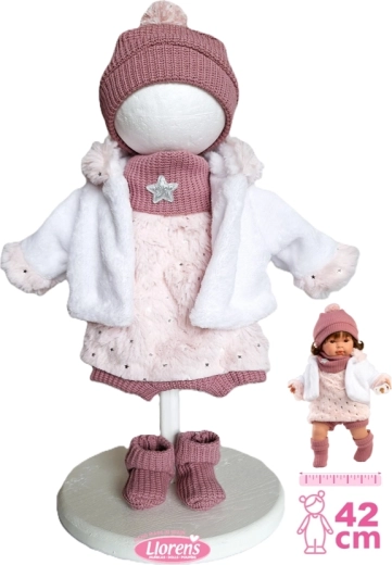 Llorens oblačilo za punčko 42 cm – 6-delni zimski komplet