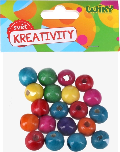 Leseni barviti kroglici 20 kos