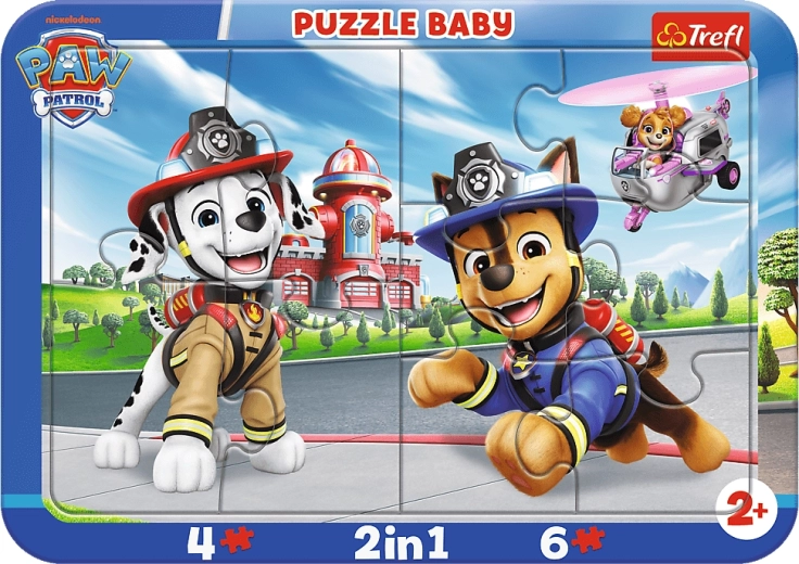Trefl baby puzzle Tačke na patrulji: prijatelji 2v1 (10 kosov)