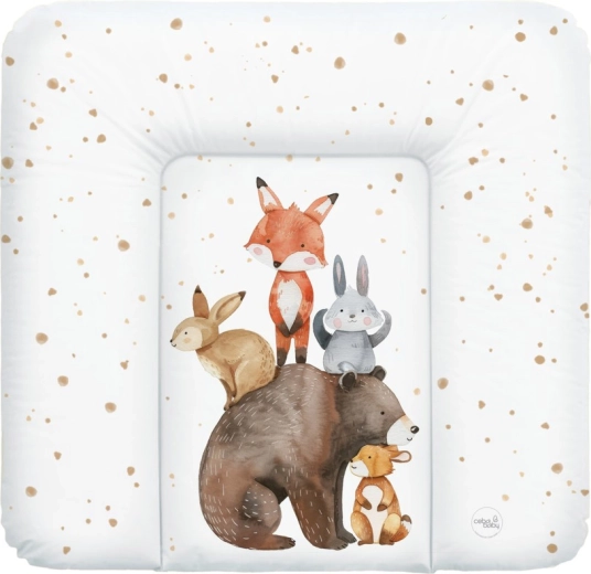 Ceba Baby mehka previjalna podloga Basic Forest Friends 75 × 72 cm