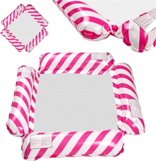 Nafukljiv bazenski ležalnik gugalni stol rožnat