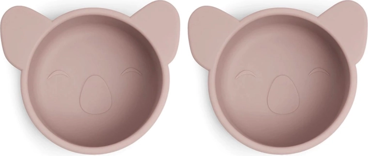 NUUROO Rosa silikonske skledice koala woodrose - 2 kosa