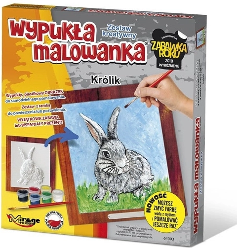 Izbočena 3D pobarvanka – zajec od MIRAGE HOBBY