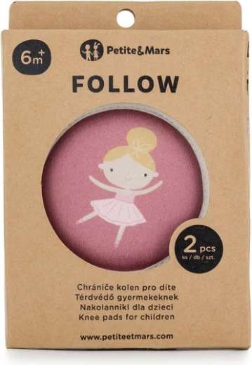 Petite&Mars elastični ščitniki za kolena za plazenje Follow dusty rose