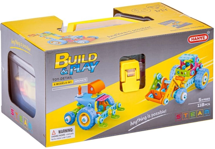 6-in-1: construction vehicles by instructions as well as your own ideas