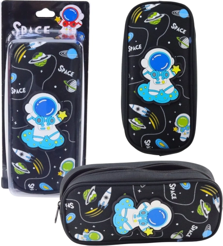 Puščica Space s kozmonavtom, dve žepi, črna