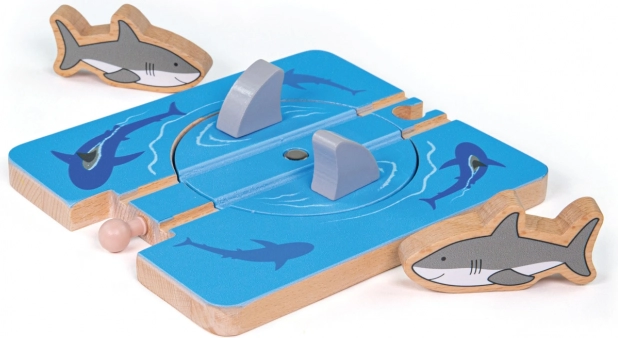Bigjigs Rail vrtinec z morskimi psi – leseni dodatek za železniške proge