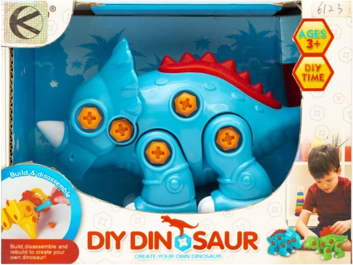 Barvni dinozaver za privijanje - 1 kos