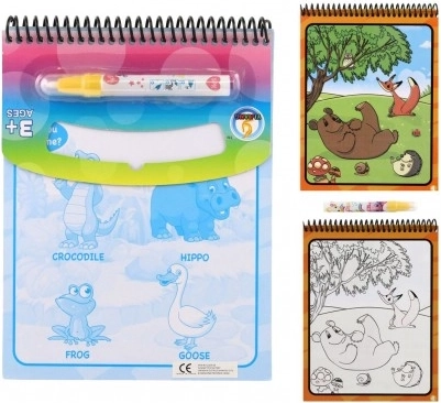 Čarobno slikanje z živalmi - pobarvanke z vodnim peresom