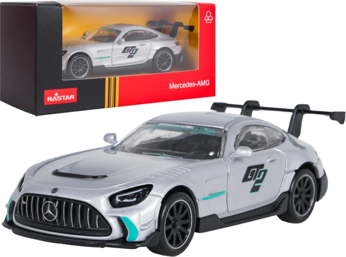 Kovinski model Mercedes-AMG GT2 RASTAR v merilu 1:43, srebrn