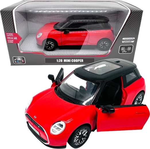 Kovinski model avtomobila 1:28 Mini Cooper rdeč