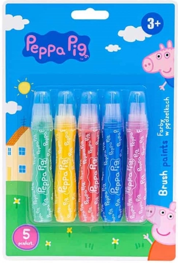 Barve v čopičih ASTRA PRAŠIČEK PEPPA, 5 kosov