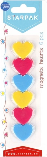 Heart-shaped magnets STARPAK (6 pcs)