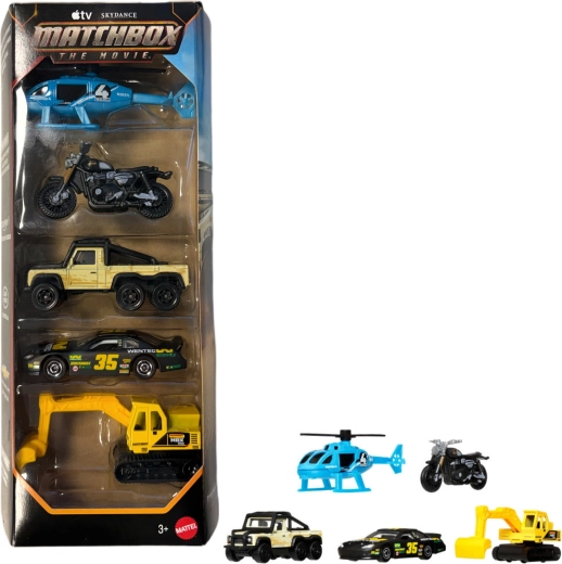 Mattel Matchbox The Movie komplet 5 vozil, navdihnjenih s filmom