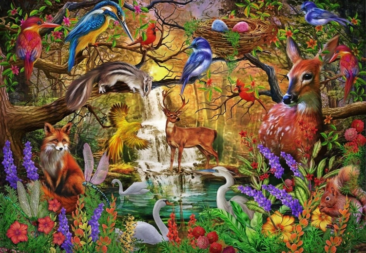 Bluebird puzzle Zlati gozd 1000 koščkov