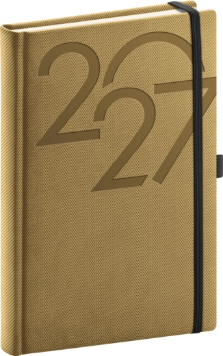 Notique Ajax dnevni rokovnik 2027 zlat 15 × 21 cm
