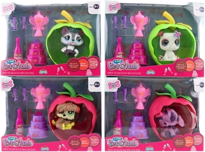 Komplet živalica z hiško jabolko s svetilko