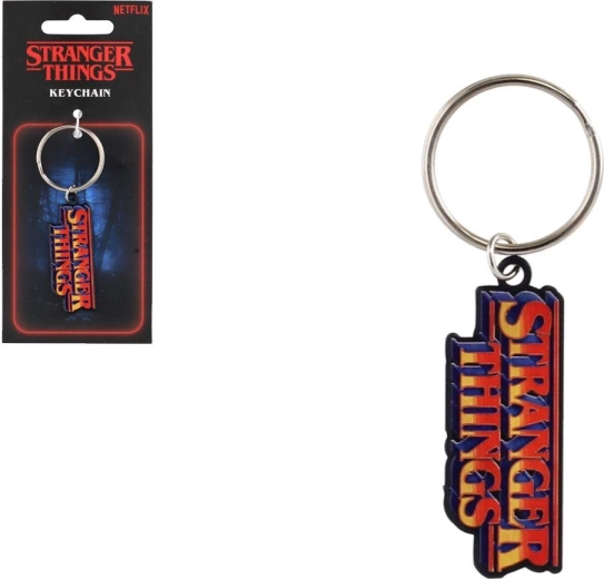 Kovinski obesek za ključe Stranger Things z logotipom WSQK