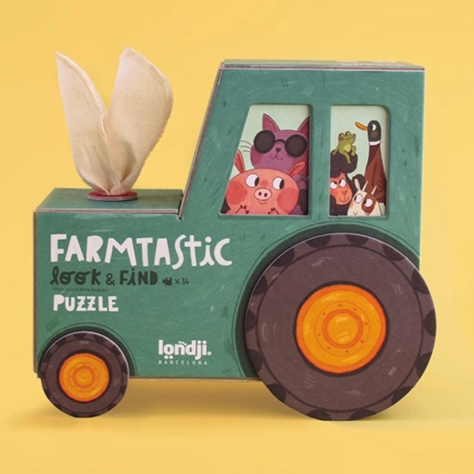 Londji sestavljanka Farmtastic (36 kosov)