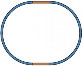 Piko komplet tirnic A – osnovni oval H0