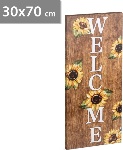 LED-slika Welcome z obešalom za steno