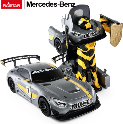 Rastar RC avto in robot 2v1 Mercedes‑AMG GT3 1:14 siv