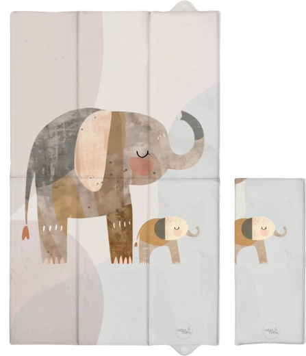 Ceba Baby potovalna previjalna podloga Basic Elephant Family 80 × 50 cm
