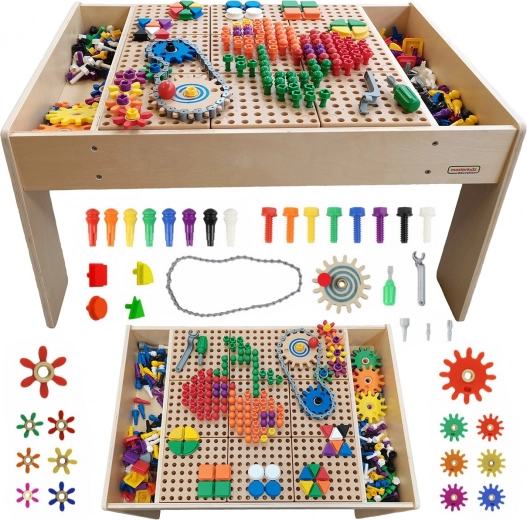 Masterkidz lesena izobraževalna miza STEM z dodatki