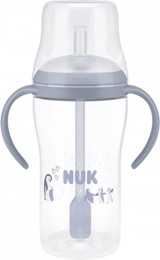 Dojenčka steklenička NUK Perfect Match s silikonsko slamico PENGUIN 260 ml