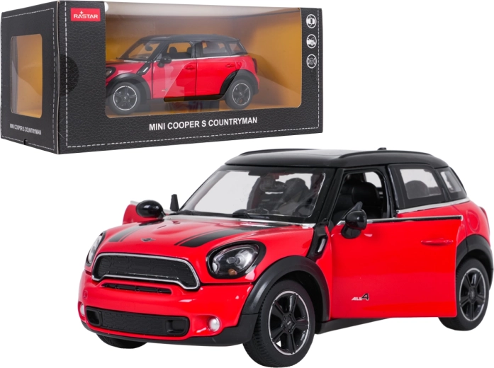 Kovinski model MINI Countryman 1:24, rdeč, RASTAR