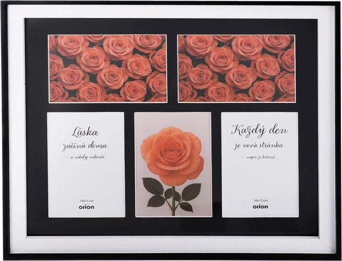 Lesen kolažni fotookvir za 5 fotografij 10 × 15 cm, črn