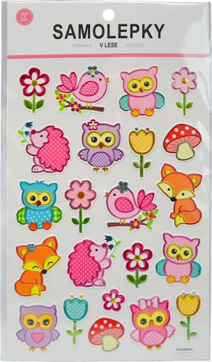 Nalepke z gozdnimi živalicami