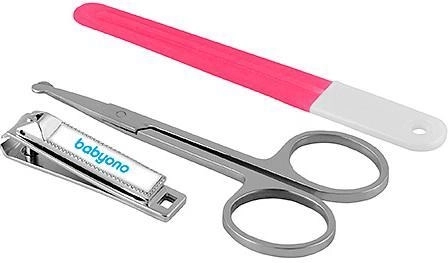 Babyono baby manicure set red