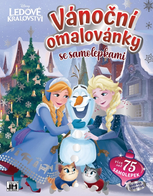 Božična pobarvanka z nalepkami FROZEN – Ledeno kraljestvo