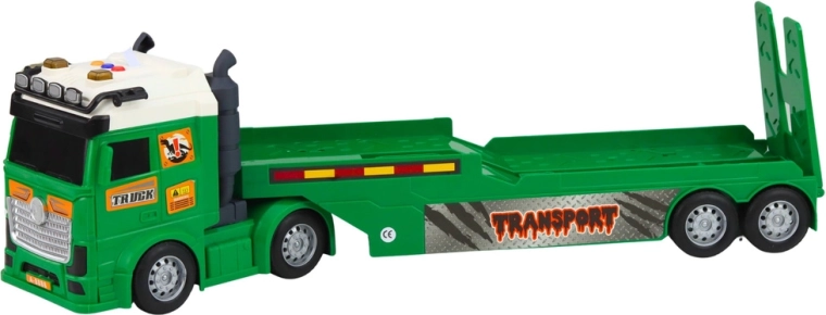 Vlačilec z nizkopodno prikolico in učinki