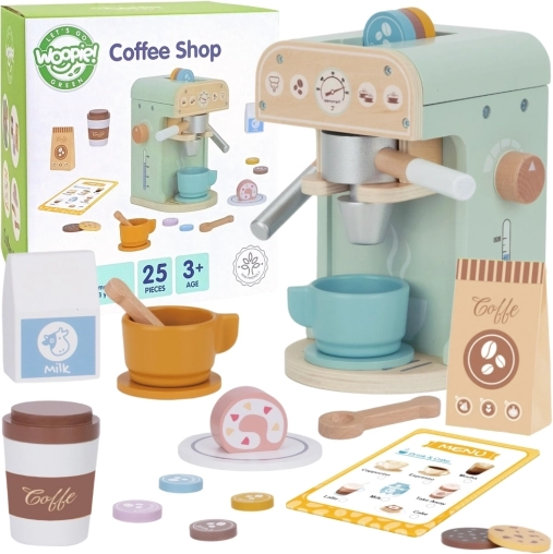 Leseni kavni avtomat Woopie Green Sladkosned Barista 25 kos