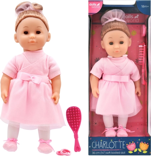 Dolls World modna punčka Charlotte z dodatki 36 cm
