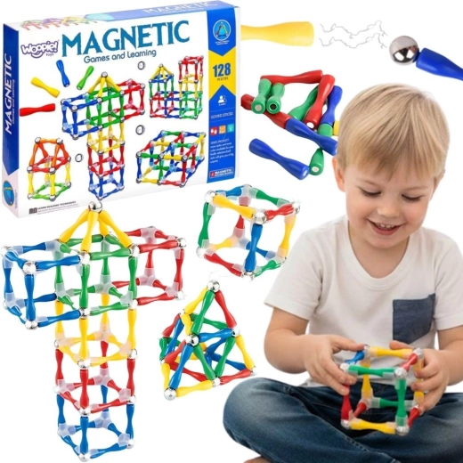 Woopie magnetni gradnik 3D XXL s 128 deli