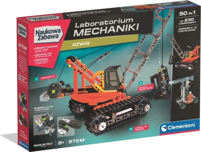 Clementoni Laboratorij mehanike – sestavljanka goseničnega žerjava